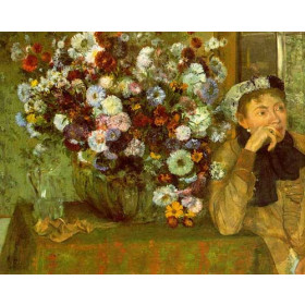 Degas, Edgar - Madame Valpincon with Chrysanthemums