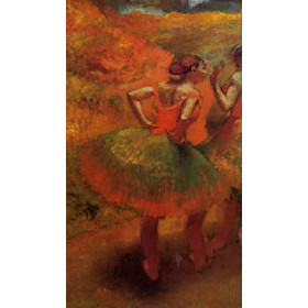 Degas, Edgar - Two Dancers in Green Skirts, Landscape Scenery