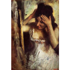 Degas, Edgar - Woman Combing Her Hair before a Mirror