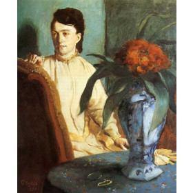 Degas, Edgar - Woman with a Vase of Flowers (also known as Estelle Musson De Gas)