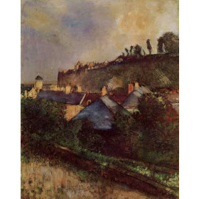 Degas, Edgar -Houses at the Foot of a Cliff (also known as Saint-Valery-sur-Somme)