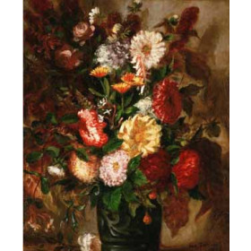 Delacroix, Eugene - Flowers in an Earthenware Pot