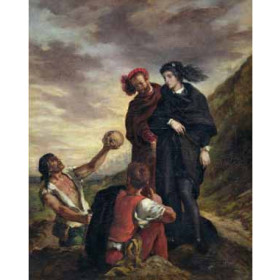 Delacroix, Eugene - Hamlet and Horatio in the Cemetery, from Scene 1, Act V of Hamlet by William Shakespeare