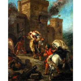 Delacroix, Eugene - Rebecca Raped by a Knight Templar During the Sack of the Castle Frondeboeuf