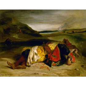 Delacroix, Eugene - The Death of Hassan, or Turkish Officer Killed in the Mountains