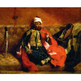 Delacroix, Eugene - Turk, Smoking on a Divan