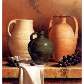 Earthenware with Grapes