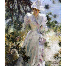 Edmund Tarbell - Emeline, in a Garden