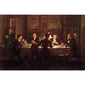 Edward Lamson Henry - Village Squire Entertaining the New Minister