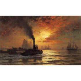 Edward Moran - New York Harbor