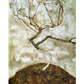 Egon Schiele - A Tree in Late Autumn