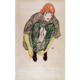 Egon Schiele - Crouching Figure