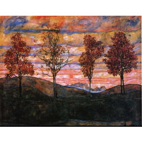 Egon Schiele - Four Trees