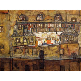 Egon Schiele - House on a River