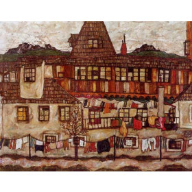 Egon Schiele - House with Drying Laundry