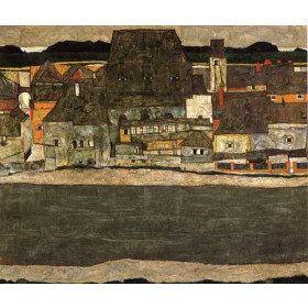 Egon Schiele - Houses by the River II