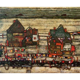 Egon Schiele - Houses with Laundry