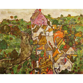 Egon Schiele - Landscape at Krumau