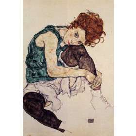 Egon Schiele - Seated Woman with Bent Knee