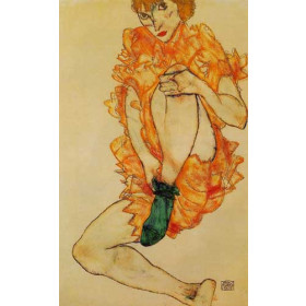 Egon Schiele - The Green Stocking