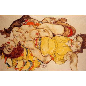 Egon Schiele - Two Girls Lying Entwined