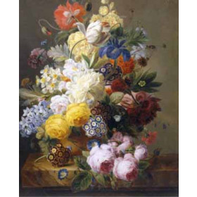 Elise Bruyere - Still Life of Summer Flowers