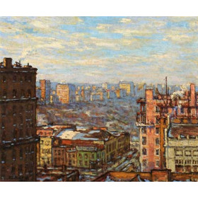 Elmer Livingston MacRae - View of Central Park West from Carnegie Hall