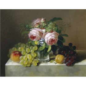 Erdmann Schultz - Still Life of Fruit and Flowers