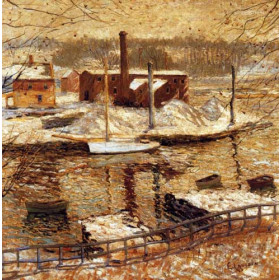 Ernest Lawson - River Scene in Winter