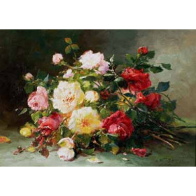 Eugene Henri Cauchois - A Bouquet of Roses