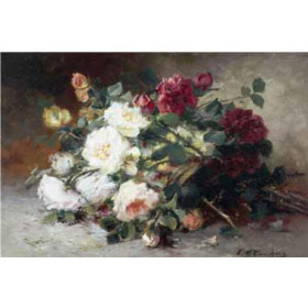 Eugene Henri Cauchois - Still Life of Roses