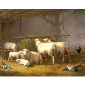 Eugene Joseph Verboeckhoven - The Sheep Pen