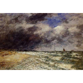 Eugene-Louis Boudin - A Squall from Northwest