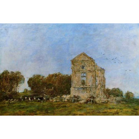 Eugene-Louis Boudin - Deauville, Ruins of the Chateau de Lassay