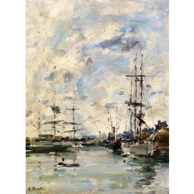 Eugene-Louis Boudin - Deauville, the Harbor