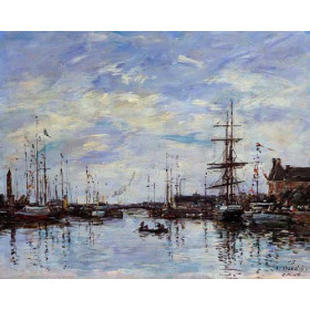 Eugene-Louis Boudin - Deauville, the Harbor