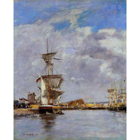 Eugene-Louis Boudin - Deauville, the Harbor