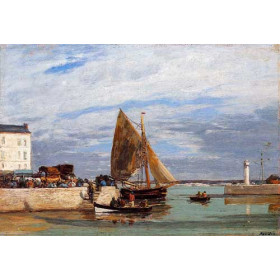 Eugene-Louis Boudin - Honfleur, the Port