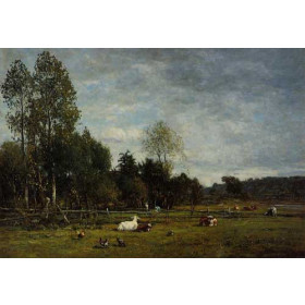 Eugene-Louis Boudin - Landscape near Honfleur