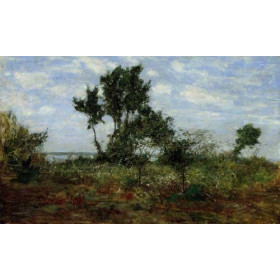 Eugene-Louis Boudin - Landscape, near Honflrue