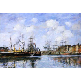 Eugene-Louis Boudin - Le Havre, Le Bassin de la Barre