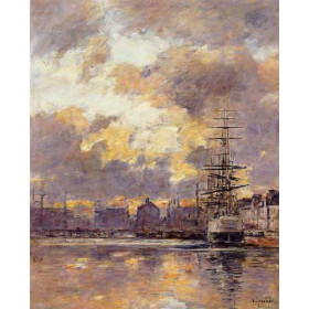 Eugene-Louis Boudin - Le Havre, Le Bassin du Commerce