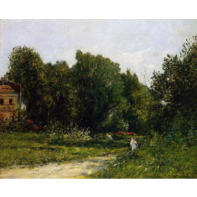 Eugene-Louis Boudin - Le Parc Cordieres a Trouville