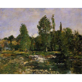 Eugene-Louis Boudin - Saint-Cenery, a Pond