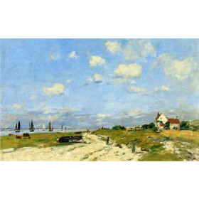 Eugene-Louis Boudin - The Dunes at Etaples