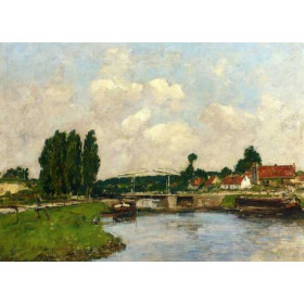 Eugene-Louis Boudin - The Lock at Saint-Valery-sur-Somme