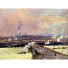 Eugene-Louis Boudin - The Pont Boieldieu, Rouen