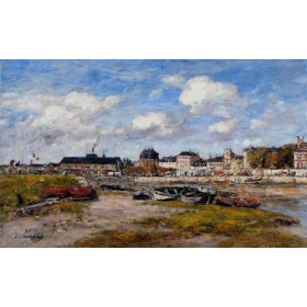 Eugene-Louis Boudin - The Port of Trouville, Low Tide