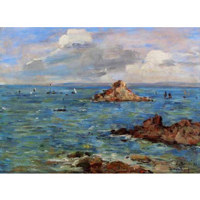 Eugene-Louis Boudin - The Sea at Douarnenez