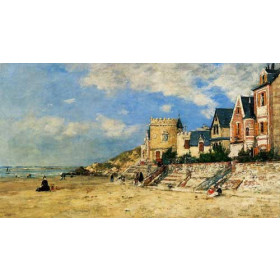 Eugene-Louis Boudin - The Tour Malakoff and the Trouville Shore